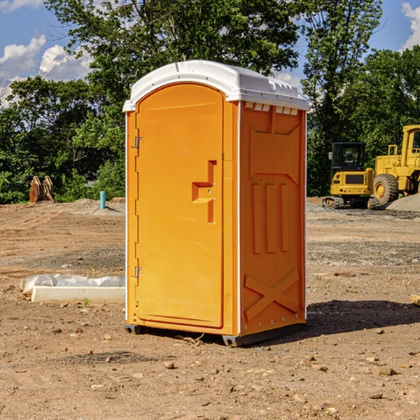 can i customize the exterior of the porta potties with my event logo or branding in Newberry MI